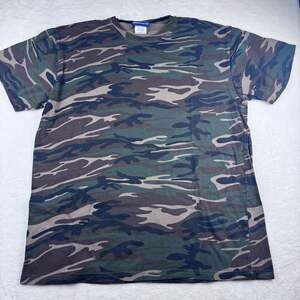 Vintage Y2K Camo Tee | Grunge Streetwear Oversized T-Shirt size Large